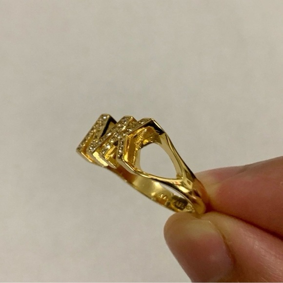 Michael Kors Gold-Tone Logo Ring Size 8 - Picture 5 of 13